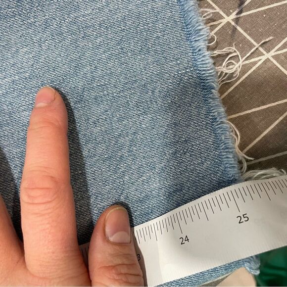 Simon Miller Jean Wide Leg Crop Unfinished Hem Light Wash Blue Denim Size 25 - Picture 6 of 13